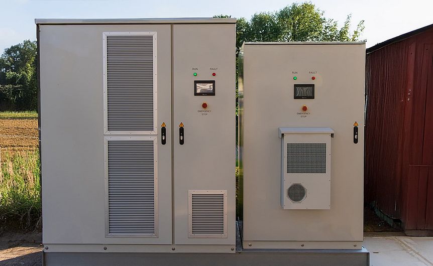 Outdoor Batteriespeicher im Einsatz