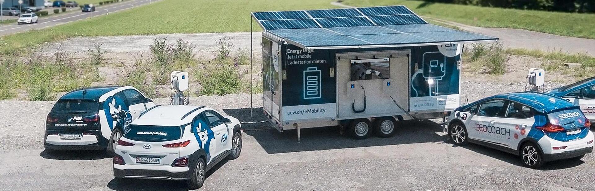 Mobile Ladestation für Elektrofahrzeuge von ecocoach AG