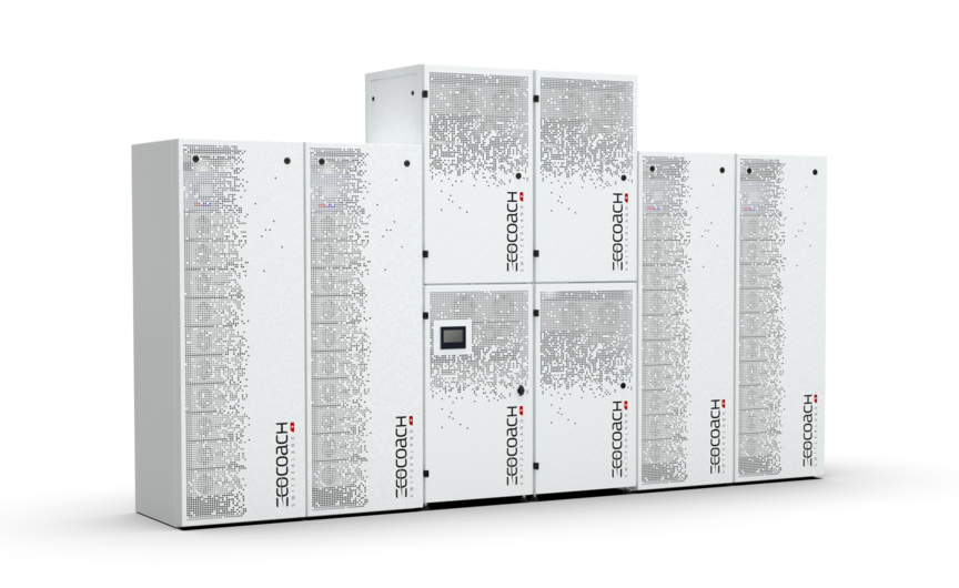 ecoBatteryHub Frontalansicht 4 Systeme